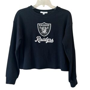 Raiders Black Crewneck Sweater - Women's